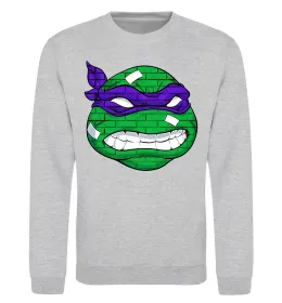 Світшот TMNT face Сірий меланж фото