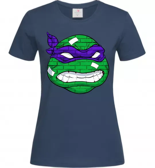 Жіноча футболка TMNT face Темно-синій фото