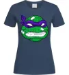 Жіноча футболка TMNT face Темно-синій фото