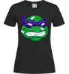 Жіноча футболка TMNT face Чорний фото