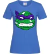 Жіноча футболка TMNT face Яскраво-синій фото