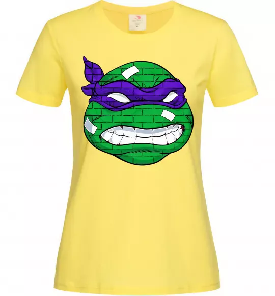 Жіноча футболка TMNT face Лимонний фото