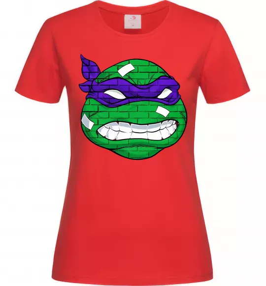 Жіноча футболка TMNT face Червоний фото