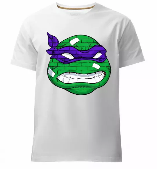 Чоловіча преміум футболка TMNT face Білий фото