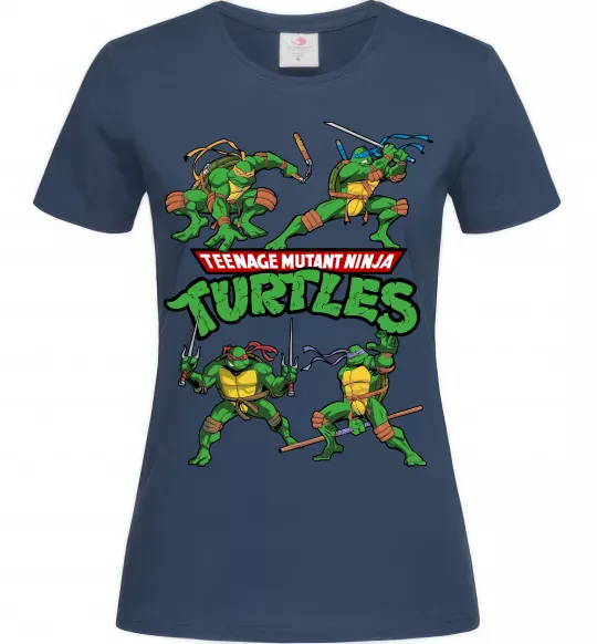 Жіноча футболка Mutant ninja turtles Темно-синій фото