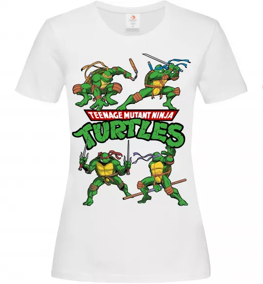 Жіноча футболка Mutant ninja turtles Білий фото