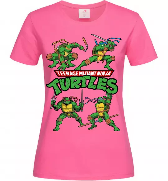 Жіноча футболка Mutant ninja turtles Яскраво-рожевий фото