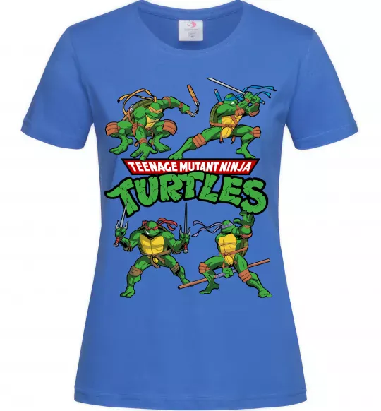 Жіноча футболка Mutant ninja turtles Яскраво-синій фото