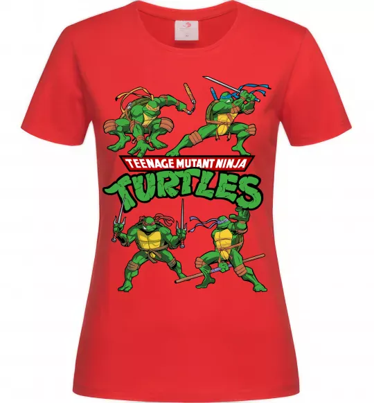 Жіноча футболка Mutant ninja turtles Червоний фото
