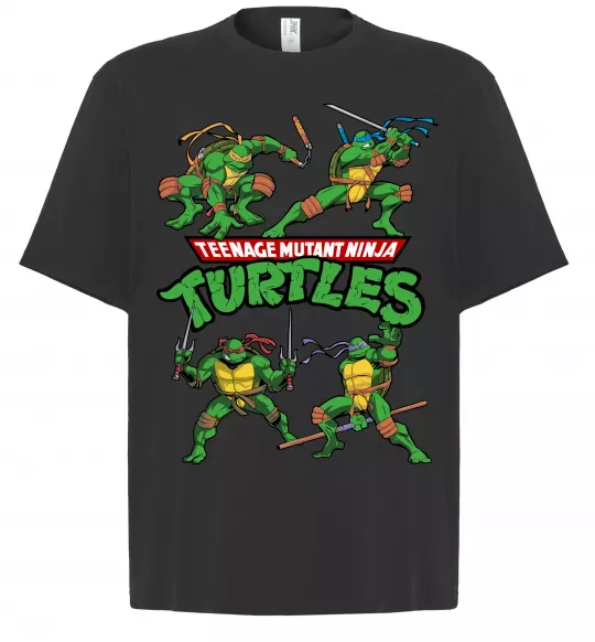 Футболка Оверсайз Mutant ninja turtles Чорний фото