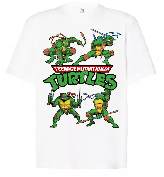 Футболка Оверсайз Mutant ninja turtles Білий фото