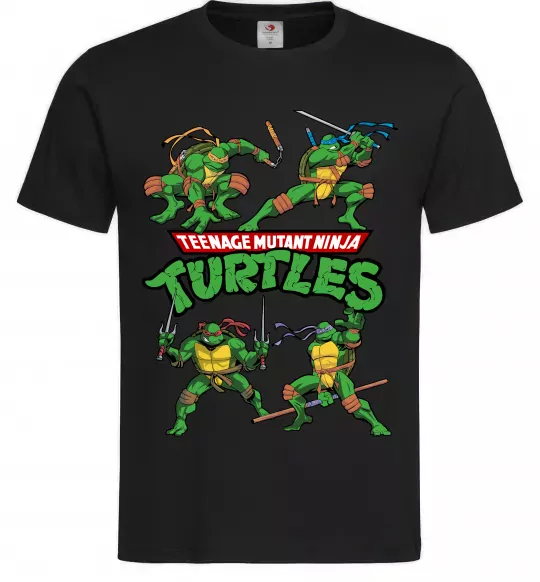 Чоловіча футболка Mutant ninja turtles Чорний фото