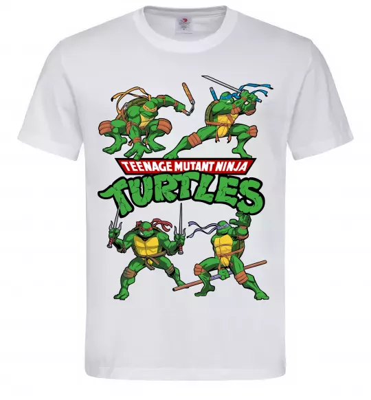 Чоловіча футболка Mutant ninja turtles Білий фото