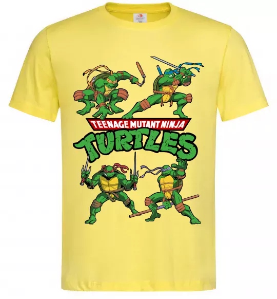 Чоловіча футболка Mutant ninja turtles Лимонний фото