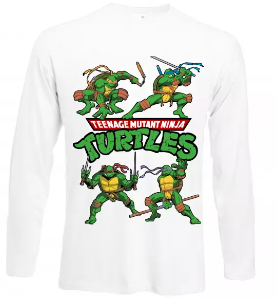Лонгслив Mutant ninja turtles Белый фото