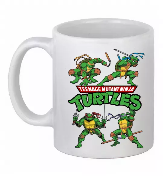 Чашка керамическая Mutant ninja turtles Белый фото