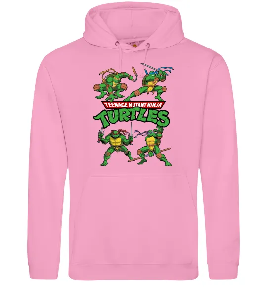 Чоловіча толстовка (худі) Mutant ninja turtles Рожевий фото