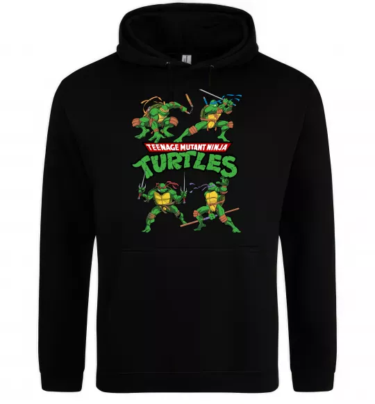 Жіноча толстовка (худі) Mutant ninja turtles Чорний фото