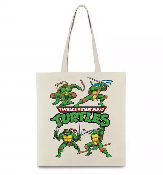 Эко-сумка Mutant ninja turtles Бежевый фото