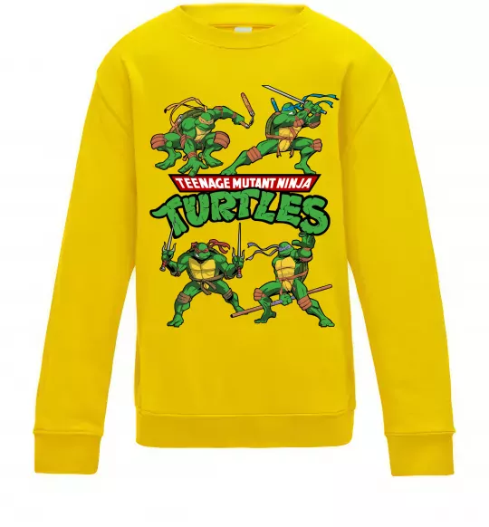 Дитячий світшот Mutant ninja turtles Сонячно жовтий фото