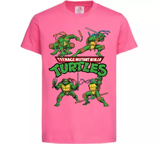 Дитяча футболка Mutant ninja turtles Яскраво-рожевий фото