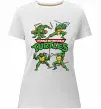 Жіноча преміум футболка Mutant ninja turtles Білий фото