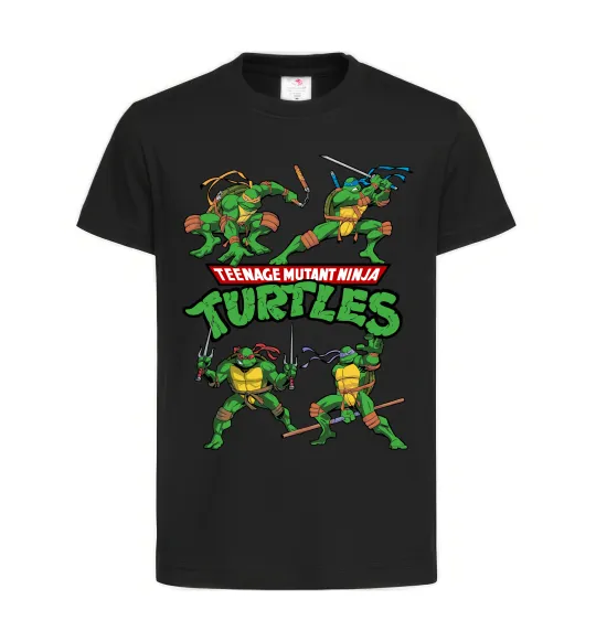 Детская футболка Mutant ninja turtles Черный фото