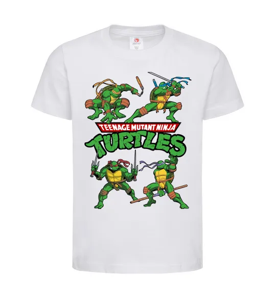 Детская футболка Mutant ninja turtles Белый фото