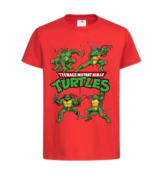 Детская футболка Mutant ninja turtles Красный фото