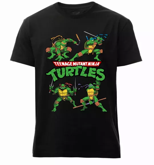 Чоловіча преміум футболка Mutant ninja turtles Чорний фото