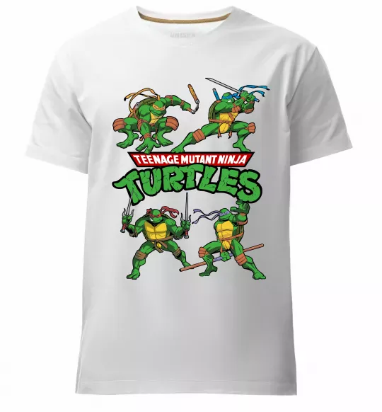 Чоловіча преміум футболка Mutant ninja turtles Білий фото