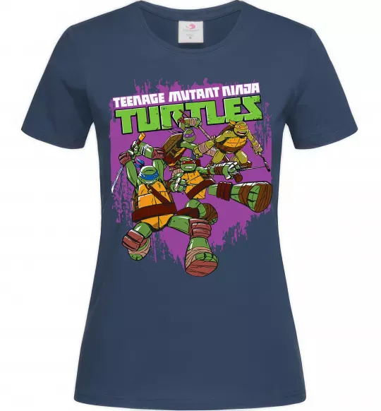 Жіноча футболка Ninja turtles art Темно-синій фото