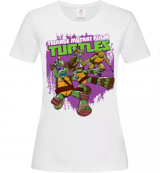 Жіноча футболка Ninja turtles art Білий фото