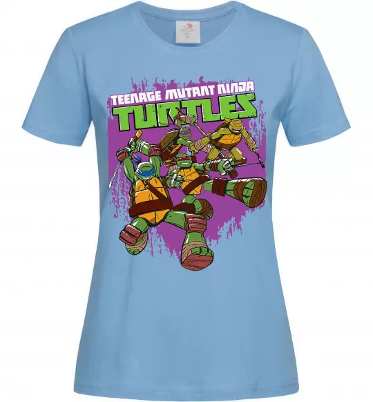 Жіноча футболка Ninja turtles art Блакитний фото