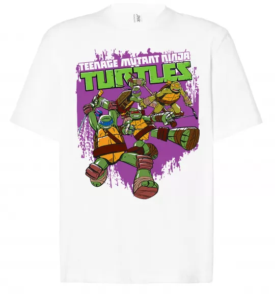 Футболка Оверсайз Ninja turtles art Білий фото