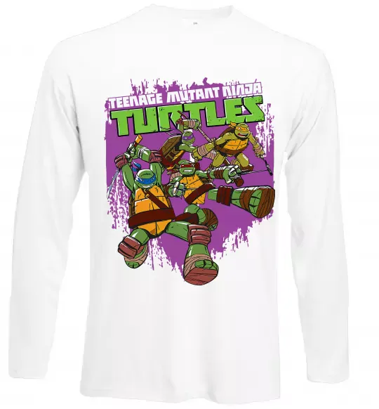 Лонгслів Ninja turtles art Білий фото