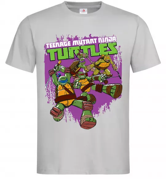 Чоловіча футболка Ninja turtles art Сірий фото