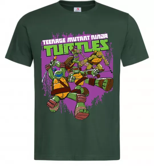 Чоловіча футболка Ninja turtles art Темно-зелений фото