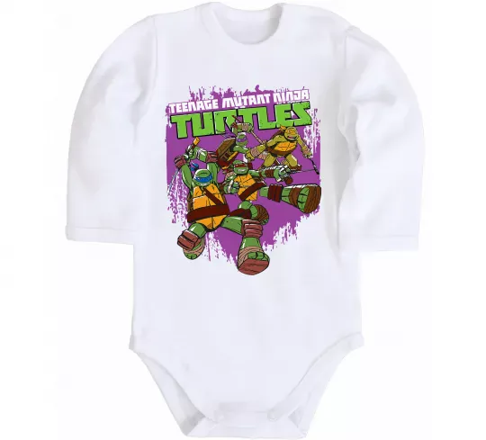 Дитячий бодік Ninja turtles art Білий фото