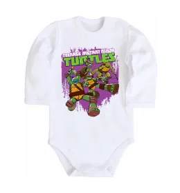 Детский боди Ninja turtles art Белый фото