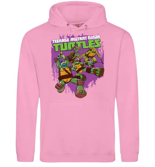 Женская толстовка (худи) Ninja turtles art Розовый фото