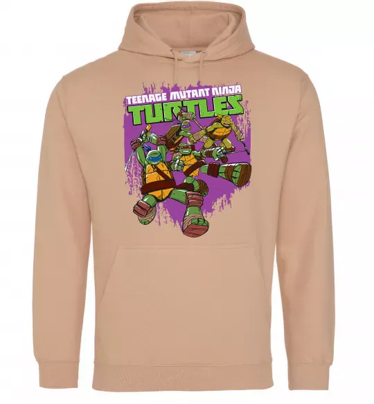 Жіноча толстовка (худі) Ninja turtles art Пісочний фото