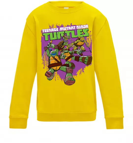 Дитячий світшот Ninja turtles art Сонячно жовтий фото