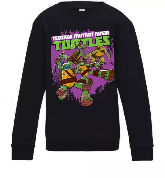 Дитячий світшот Ninja turtles art Чорний фото