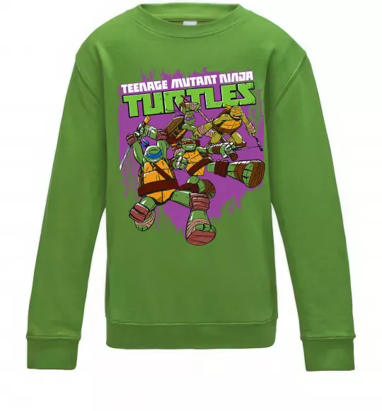 Дитячий світшот Ninja turtles art Лаймовий фото