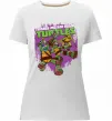 Жіноча преміум футболка Ninja turtles art Білий фото