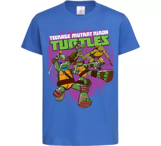 Дитяча футболка Ninja turtles art Яскраво-синій фото