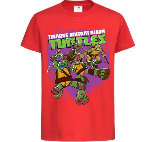 Дитяча футболка Ninja turtles art Червоний фото