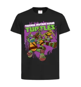 Детская футболка Ninja turtles art Черный фото