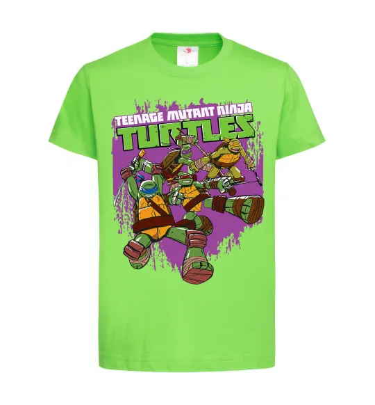 Детская футболка Ninja turtles art Лаймовый фото